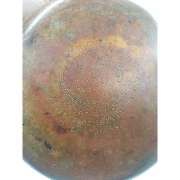 Revere Ware Made In USA Copper Bottom Pan Lid Lot of 2 - Picture 5 of 7